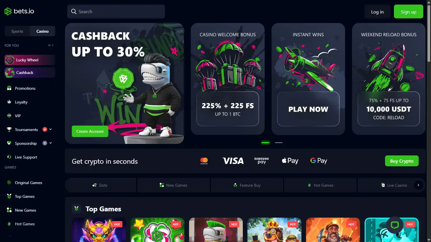 Bets.io Casino screenshot 1