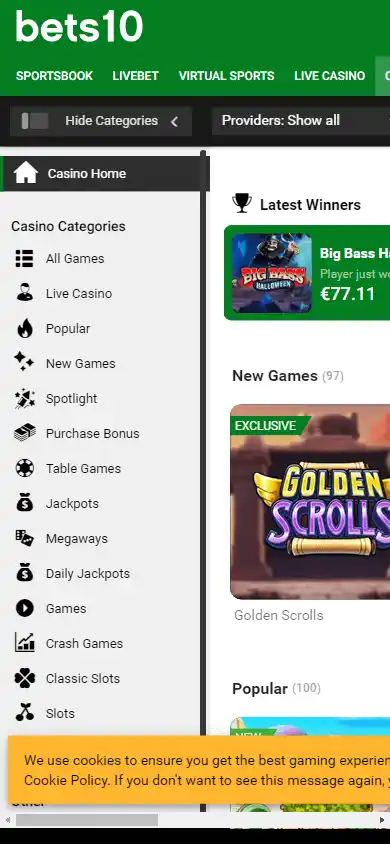 Bets10 Casino screenshot 5