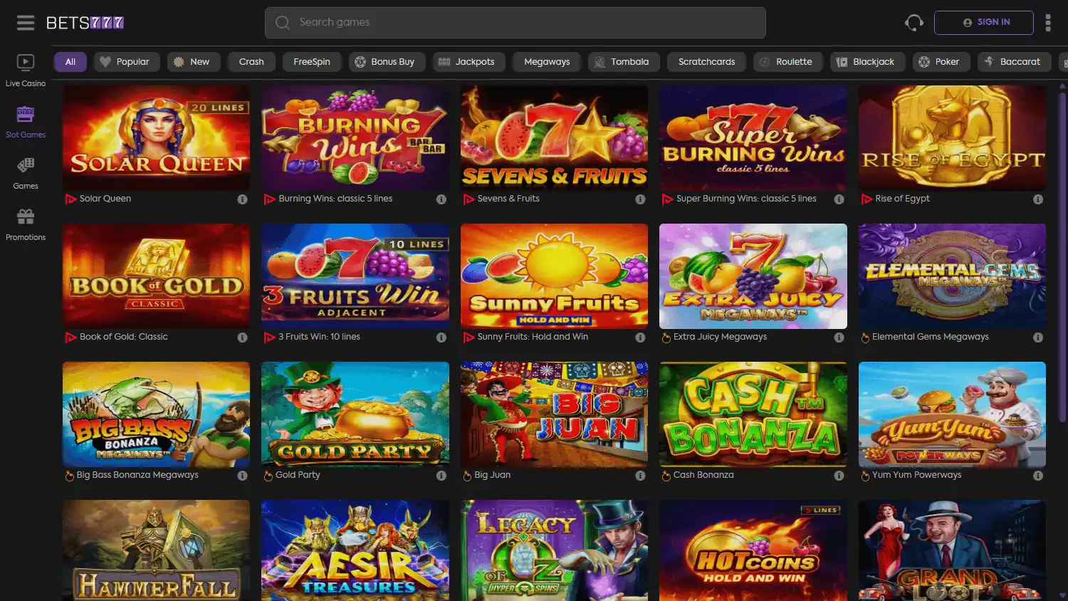 Bets777 Casino screenshot 2