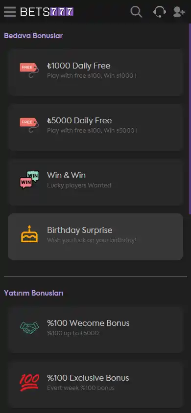 Bets777 Casino screenshot 6