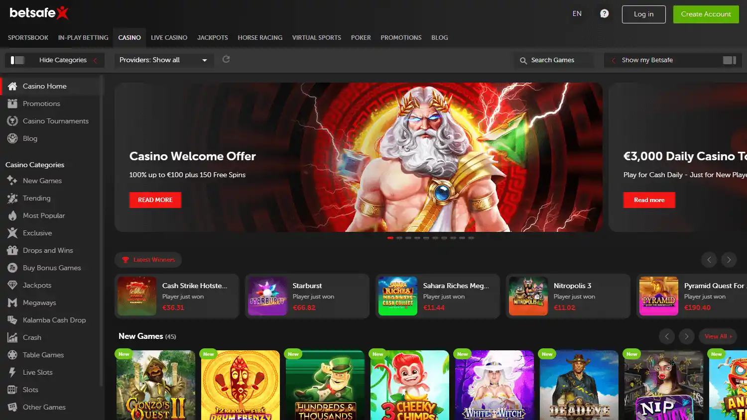 Betsafe Casino screenshot 2