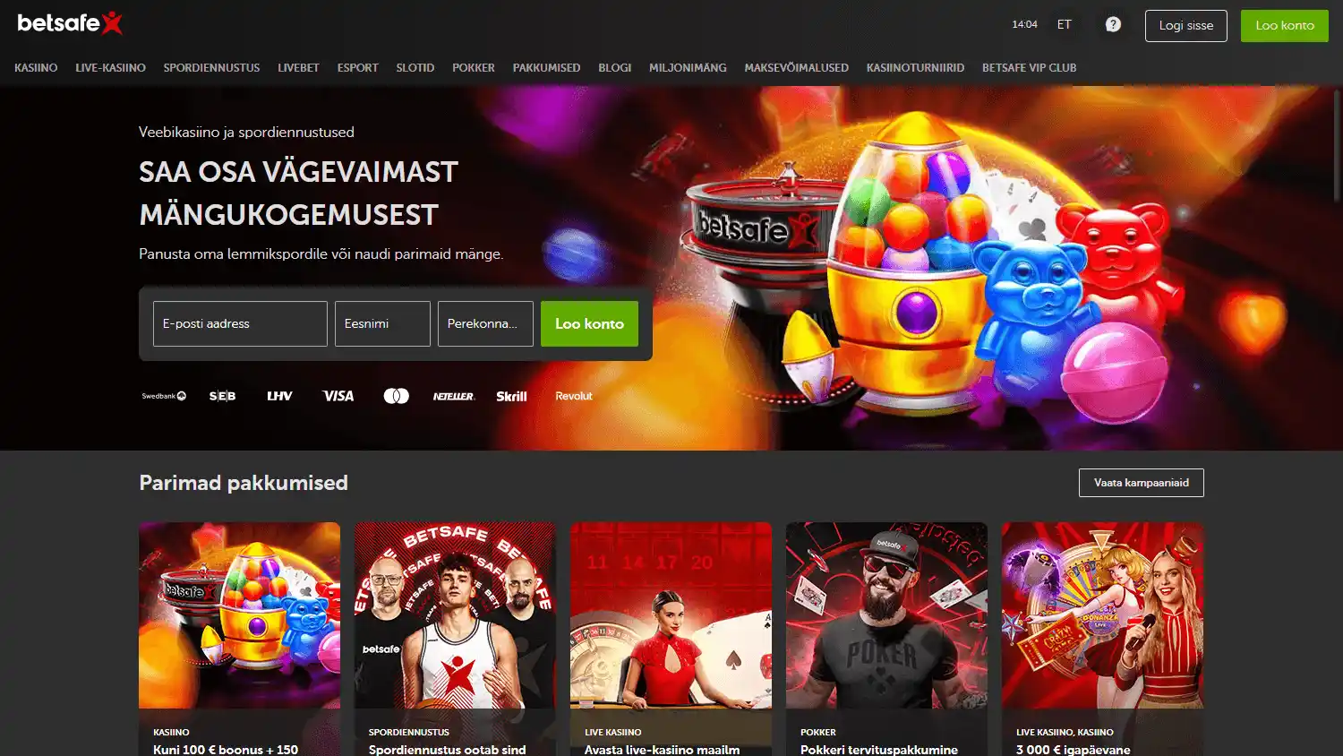 Betsafe Casino EE screenshot 1