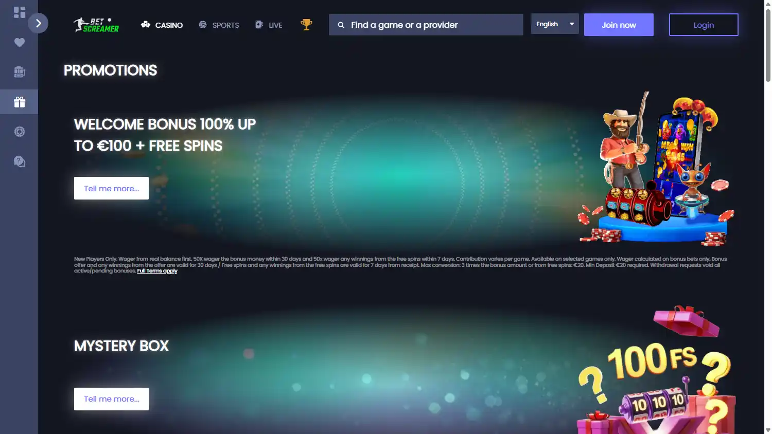 BetScreamer Casino screenshot 3