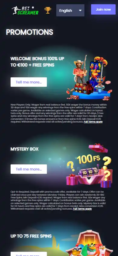 BetScreamer Casino screenshot 6