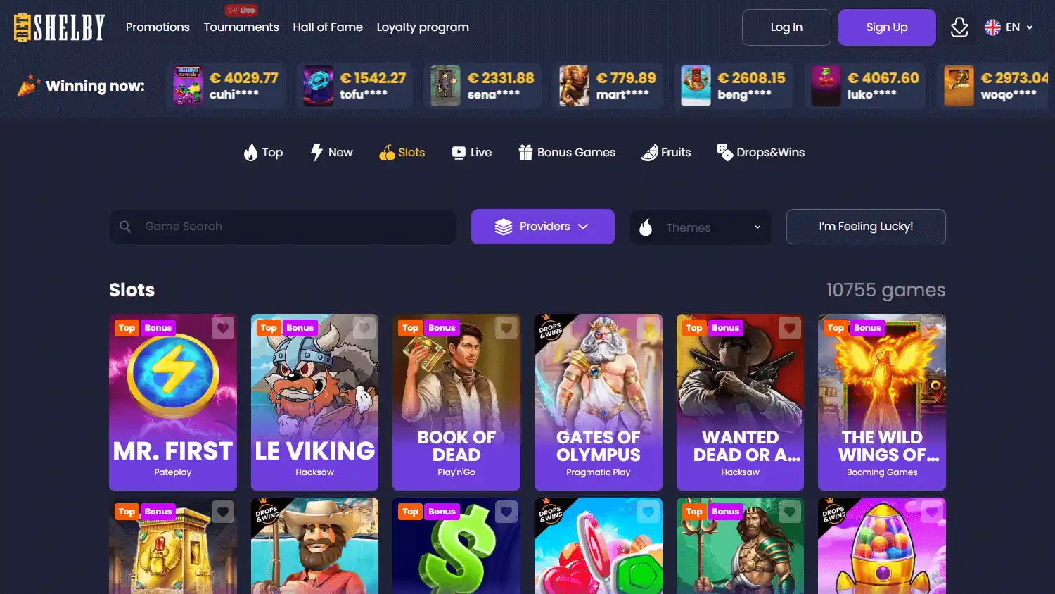 Betshelby Casino screenshot 2