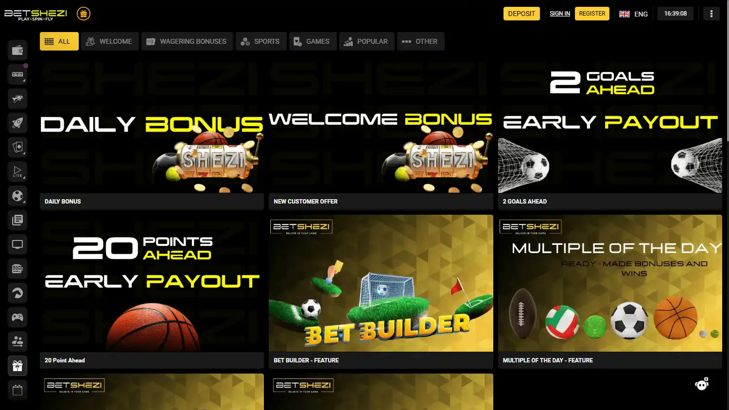 Betshezi Casino screenshot 3