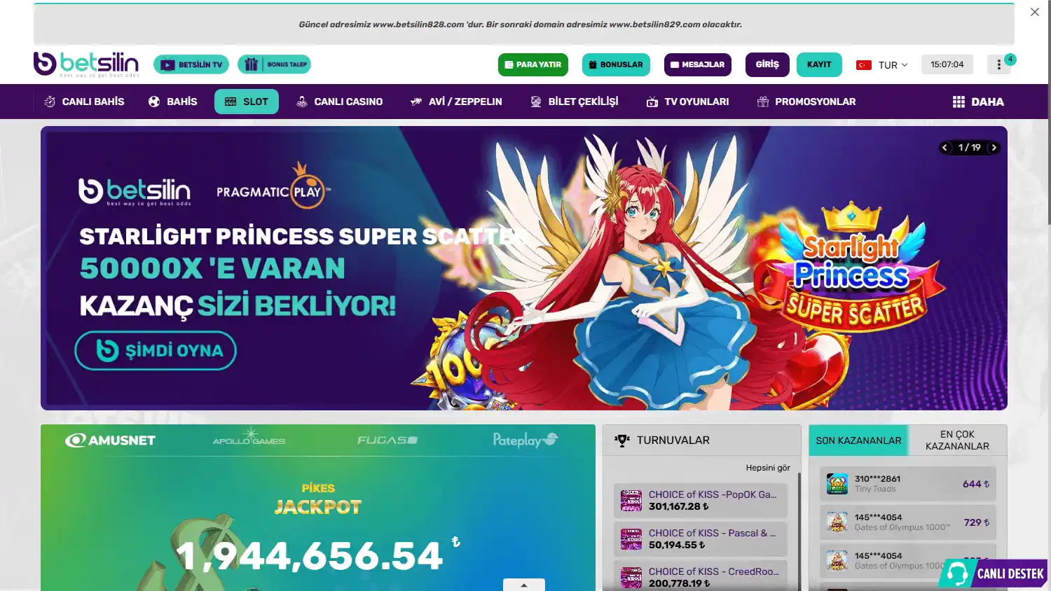 Betsilin Casino screenshot 2