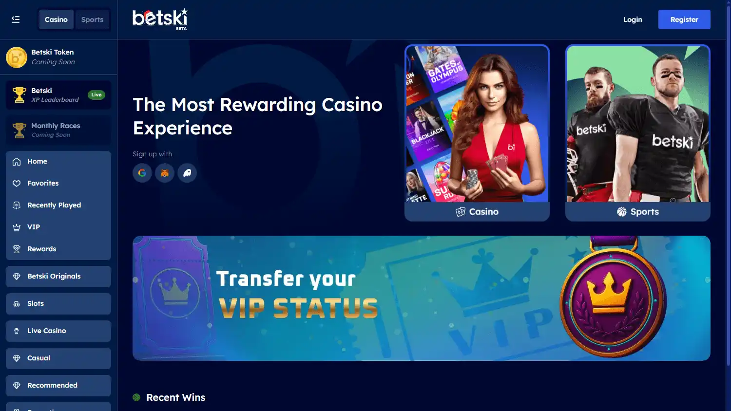 Betski Casino screenshot 1
