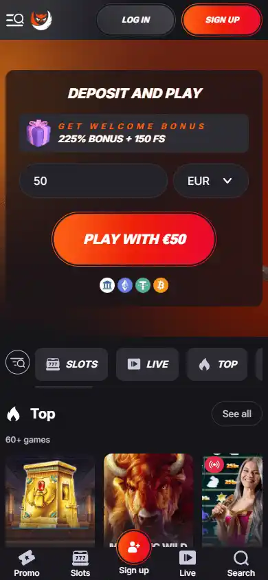 Betsomnia Casino screenshot 4