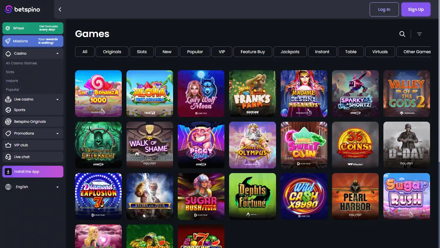 Betspino Casino screenshot 2