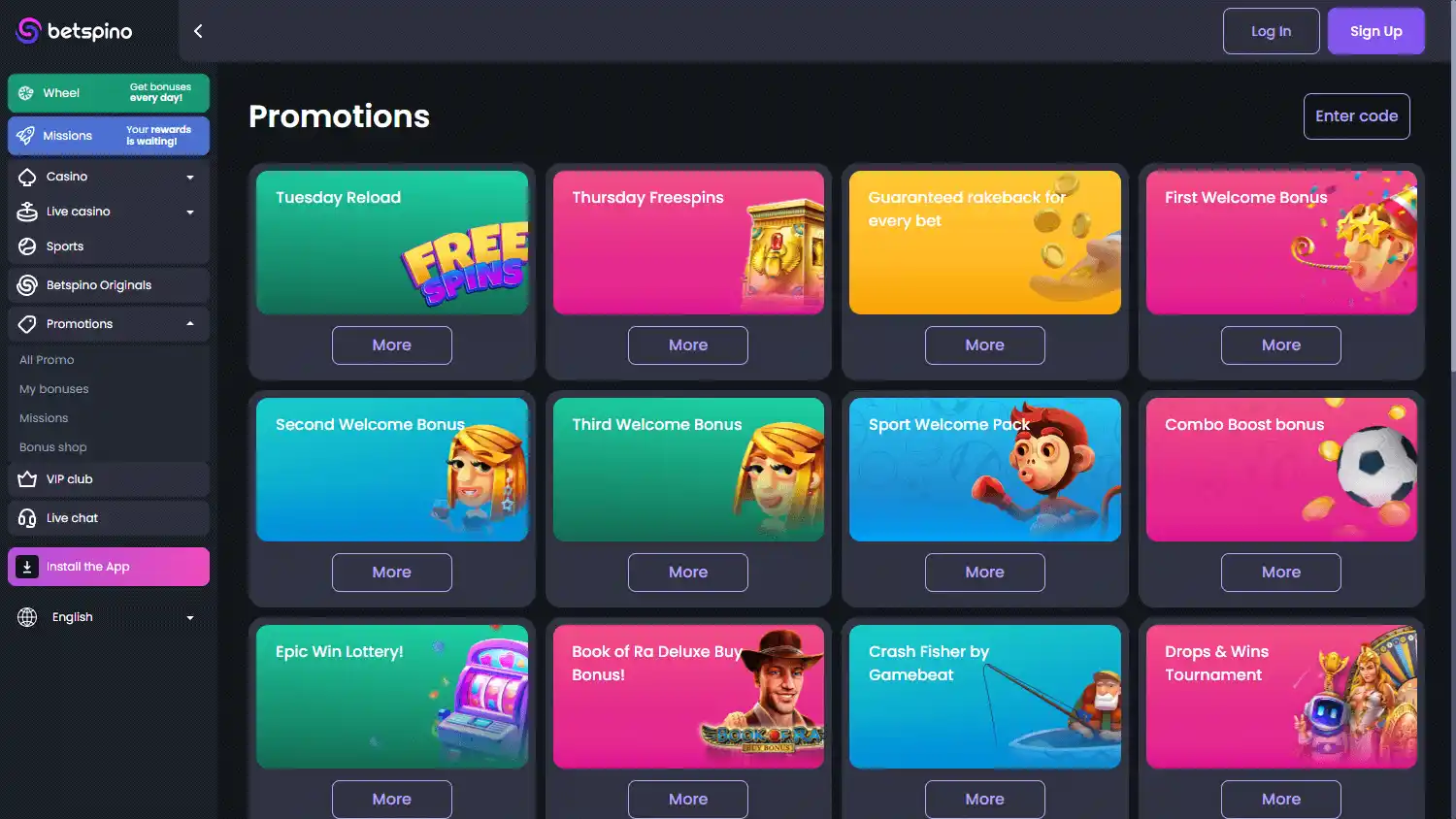 Betspino Casino screenshot 3