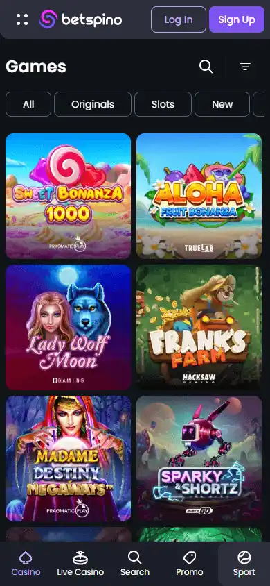 Betspino Casino screenshot 5