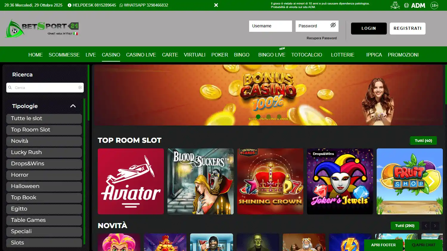 Betsport24 Casino screenshot 2