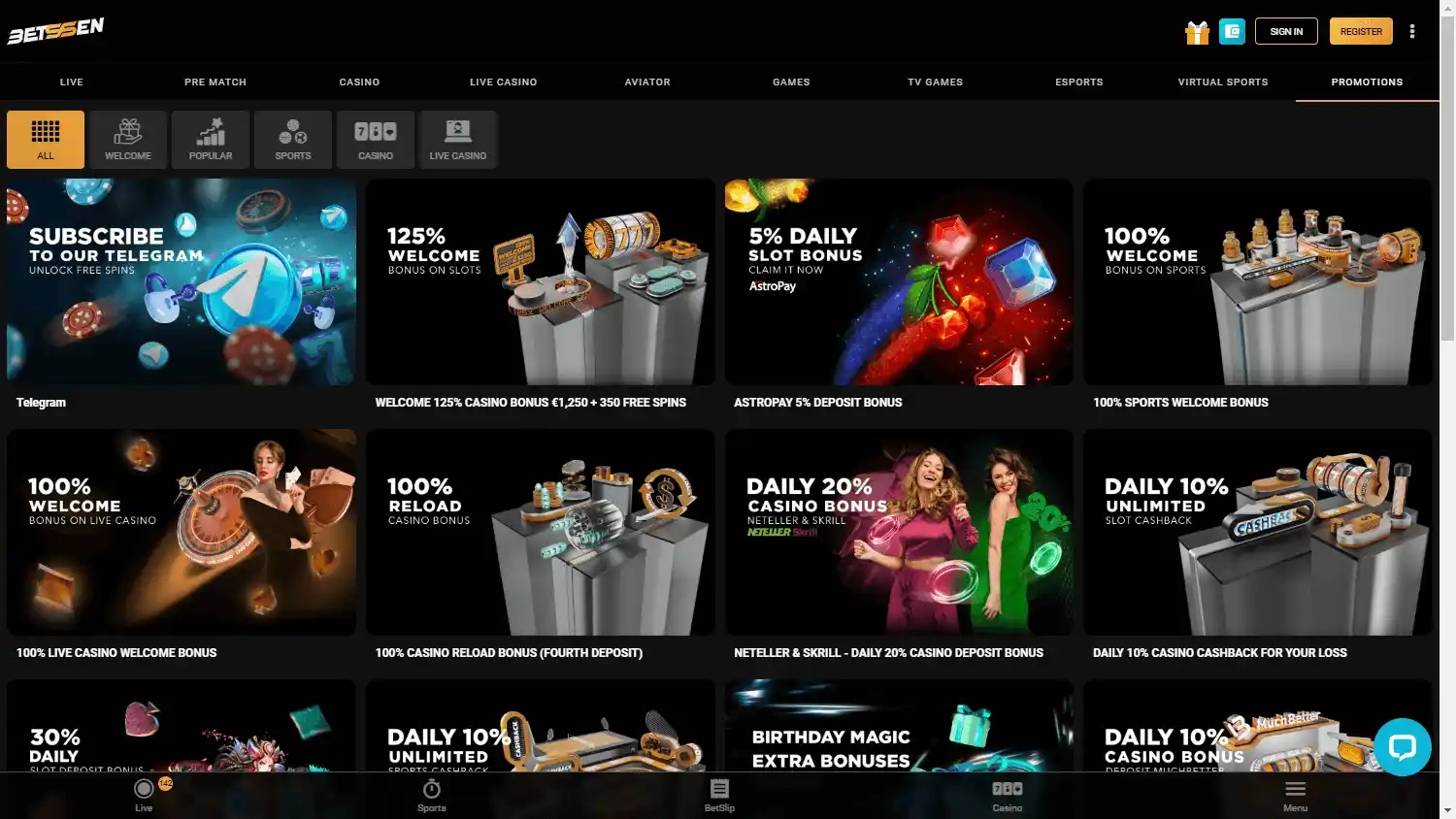 BETSSEN Casino screenshot 3