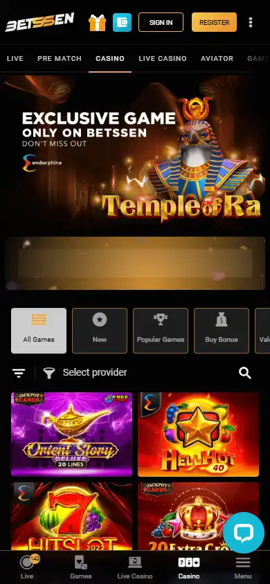 BETSSEN Casino screenshot 5