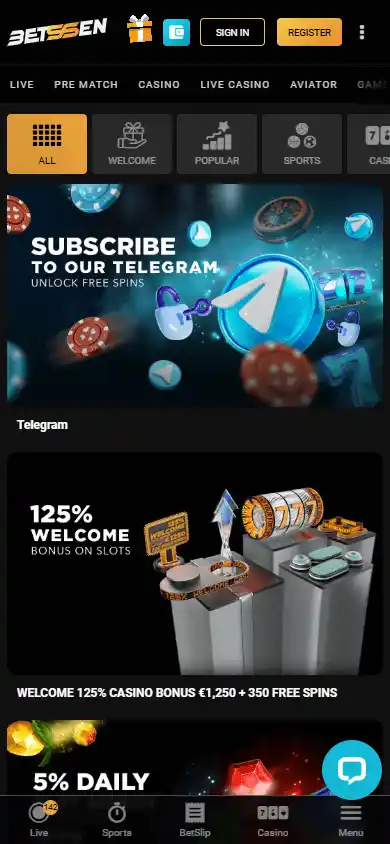 BETSSEN Casino screenshot 6