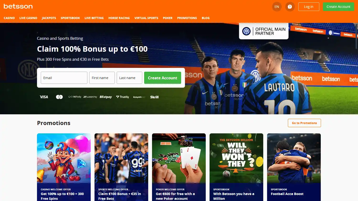 Betsson Casino screenshot 2