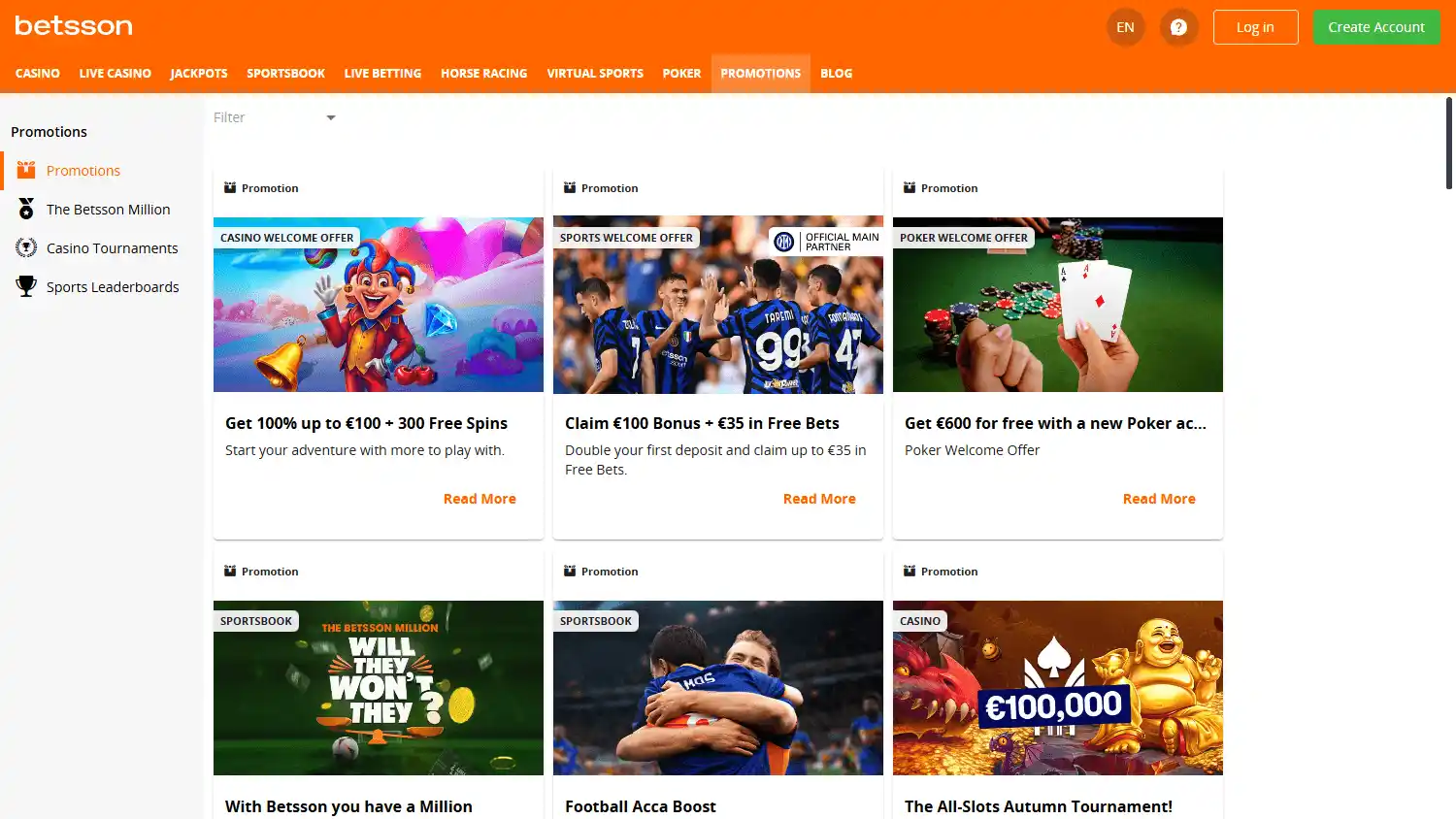 Betsson Casino CL screenshot 3