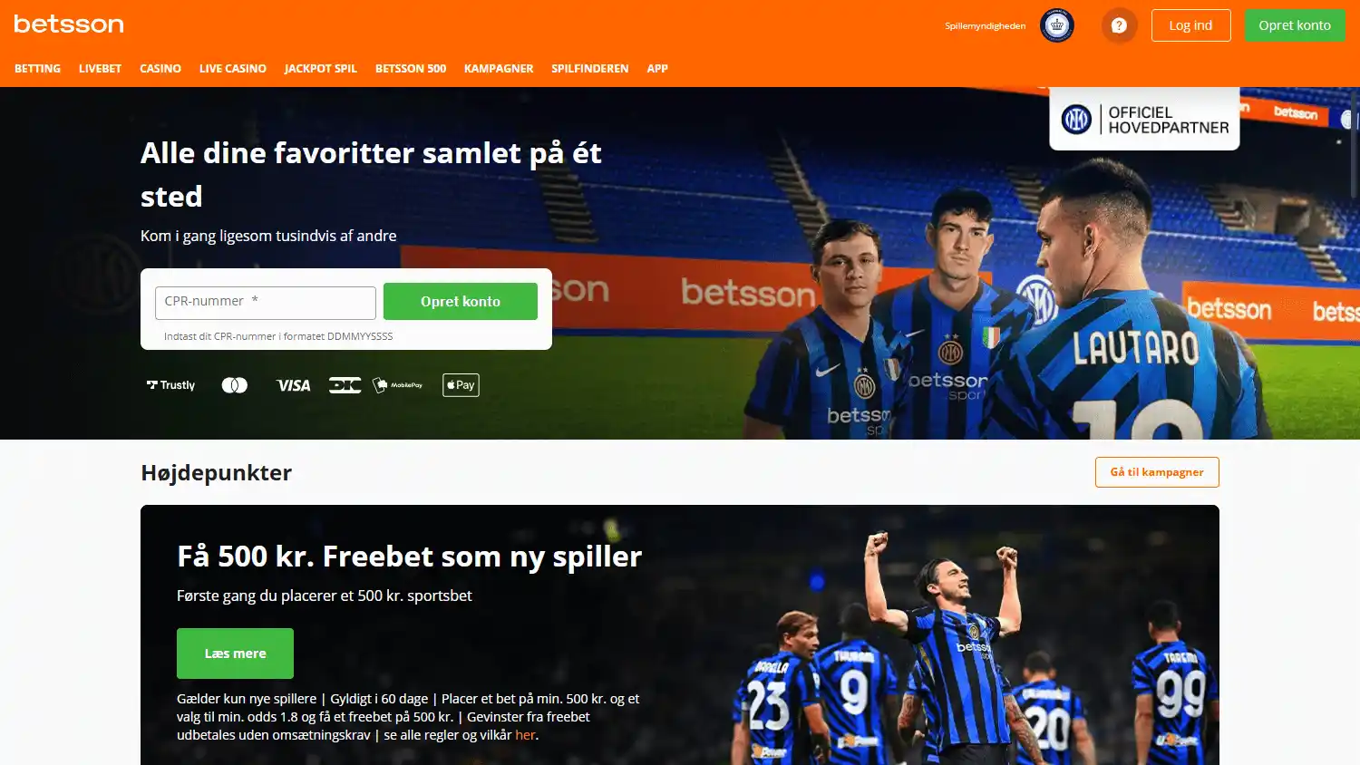 Betsson Casino DK screenshot 1