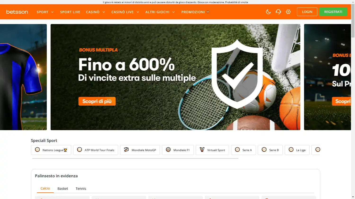 Betsson Casino IT screenshot 1
