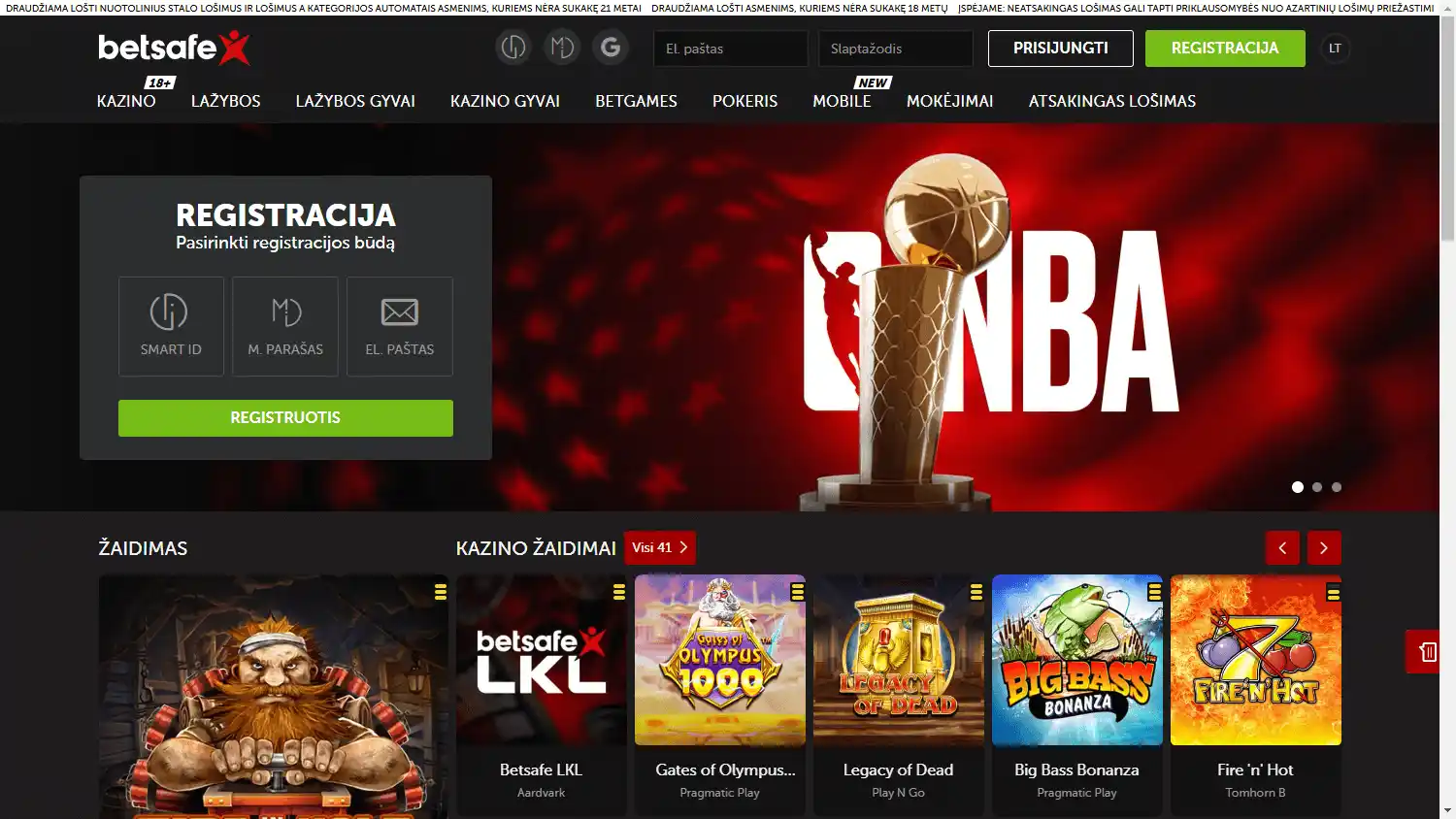 Betsson Casino LT screenshot 1