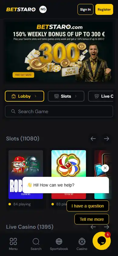 Betstaro Casino screenshot 4