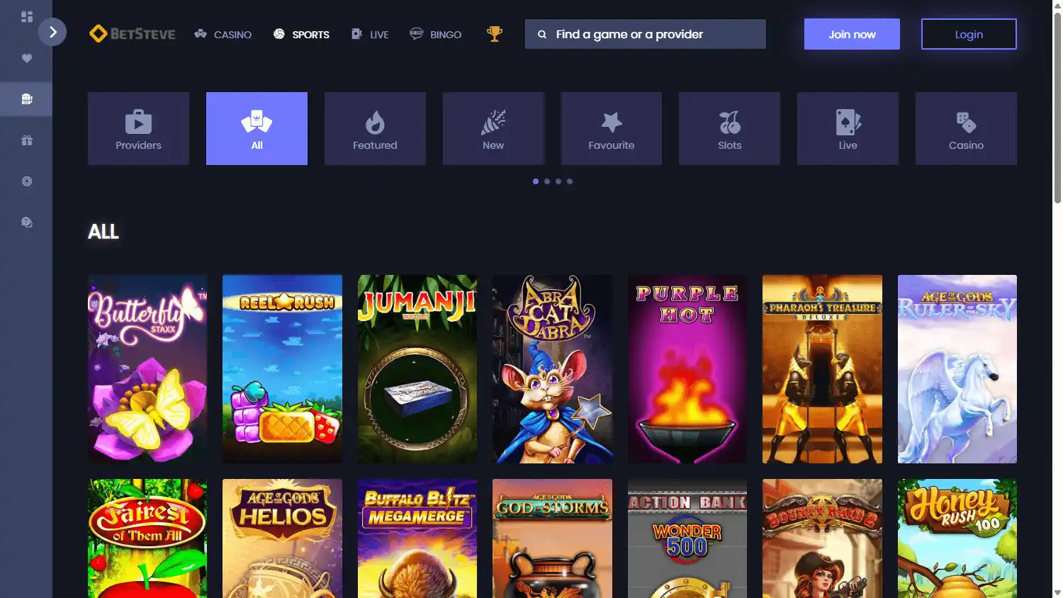 BetSteve Casino screenshot 2