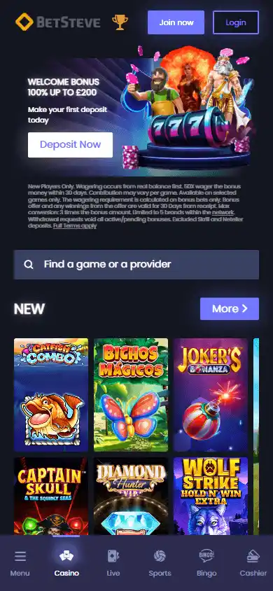 BetSteve Casino screenshot 4