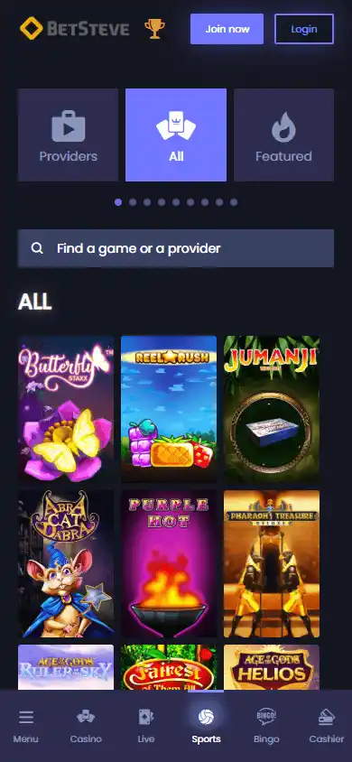 BetSteve Casino screenshot 5
