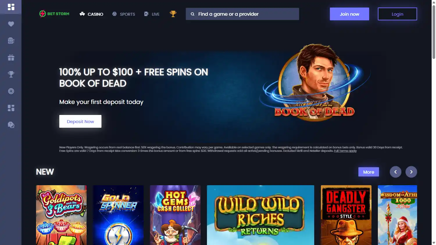 BetStorm Casino screenshot 1