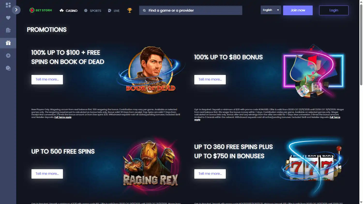 BetStorm Casino screenshot 3