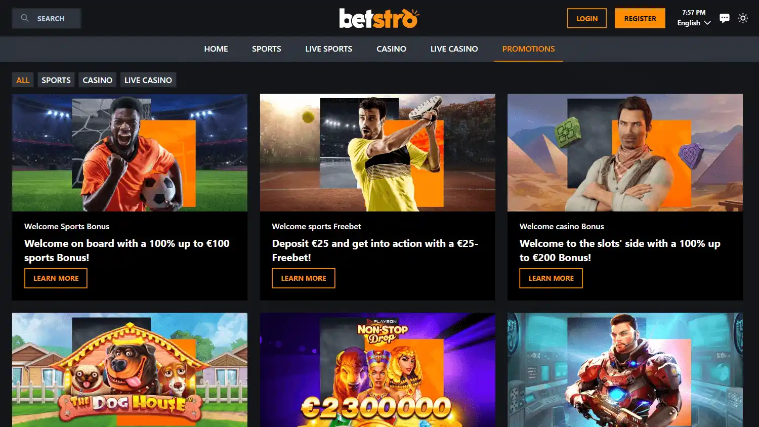 Betstro Casino screenshot 2