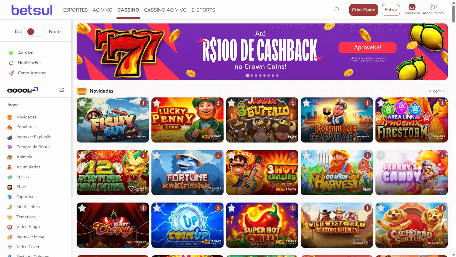 Betsul Casino screenshot 2
