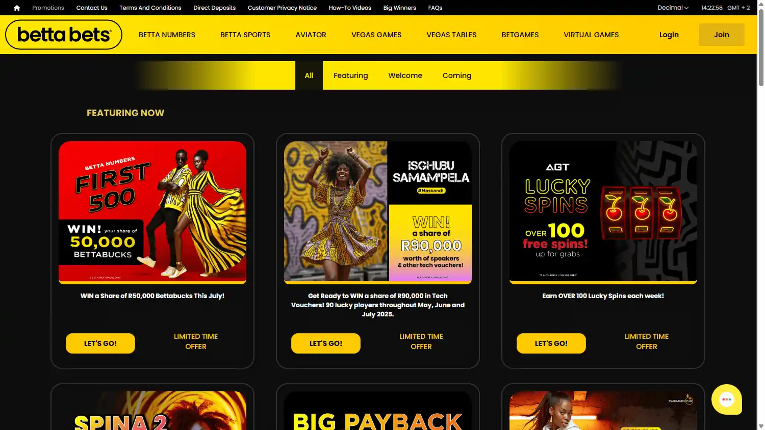 Bettabets Casino screenshot 3