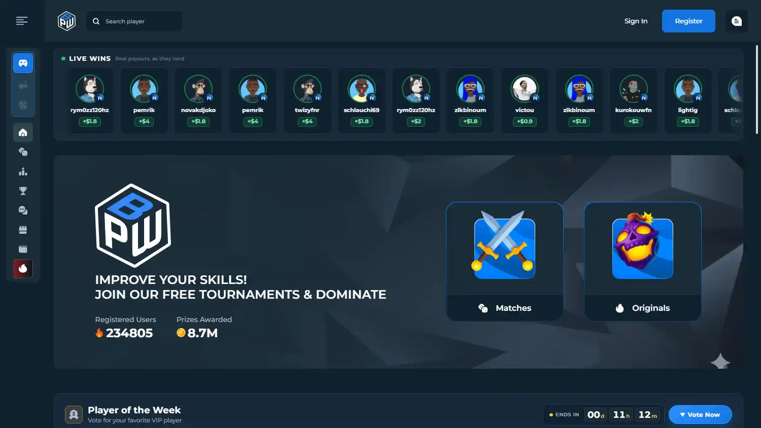 Betterplayerwin Casino screenshot 1