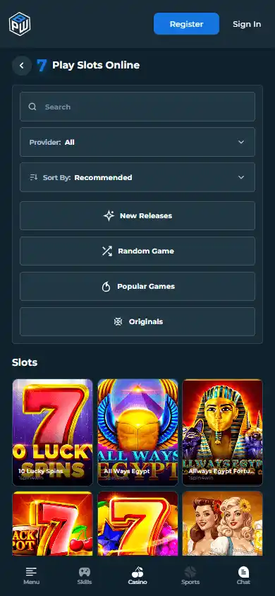 Betterplayerwin Casino screenshot 4