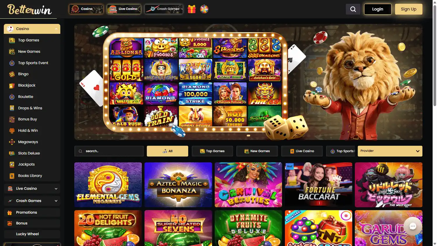 BetterWin Casino screenshot 2