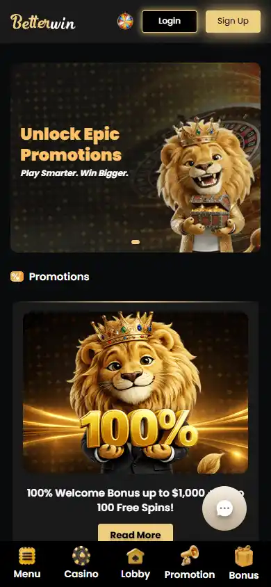 BetterWin Casino screenshot 6