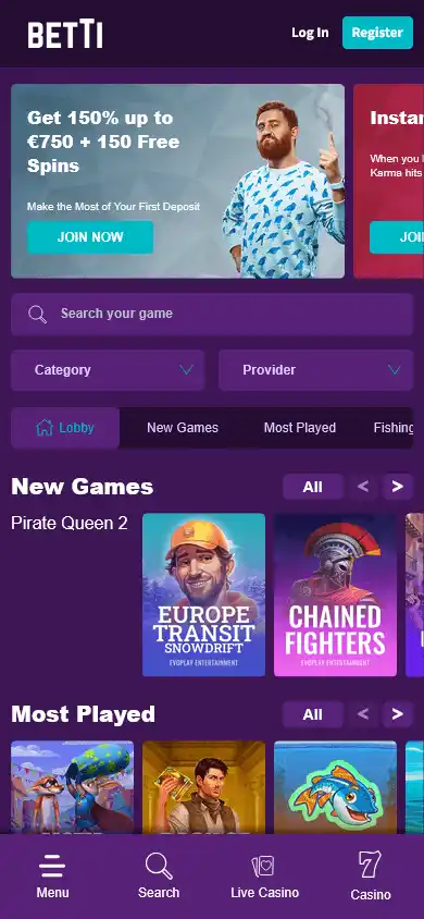 Betti Casino screenshot 4