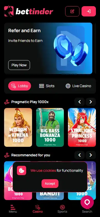 Bettinder Casino screenshot 5
