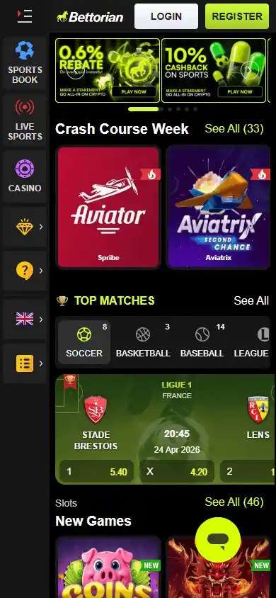 Bettorian Casino screenshot 4