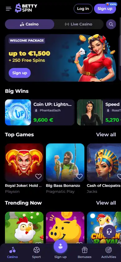 Bettyspin Casino screenshot 4