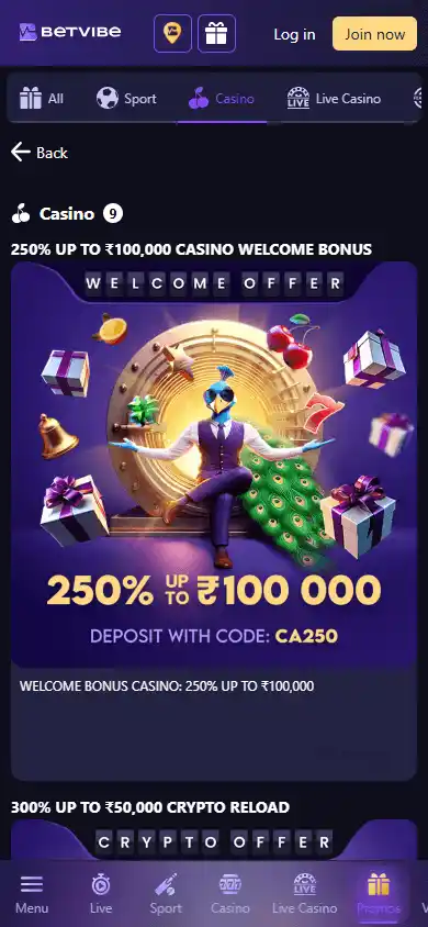 BETVIBE Casino screenshot 6