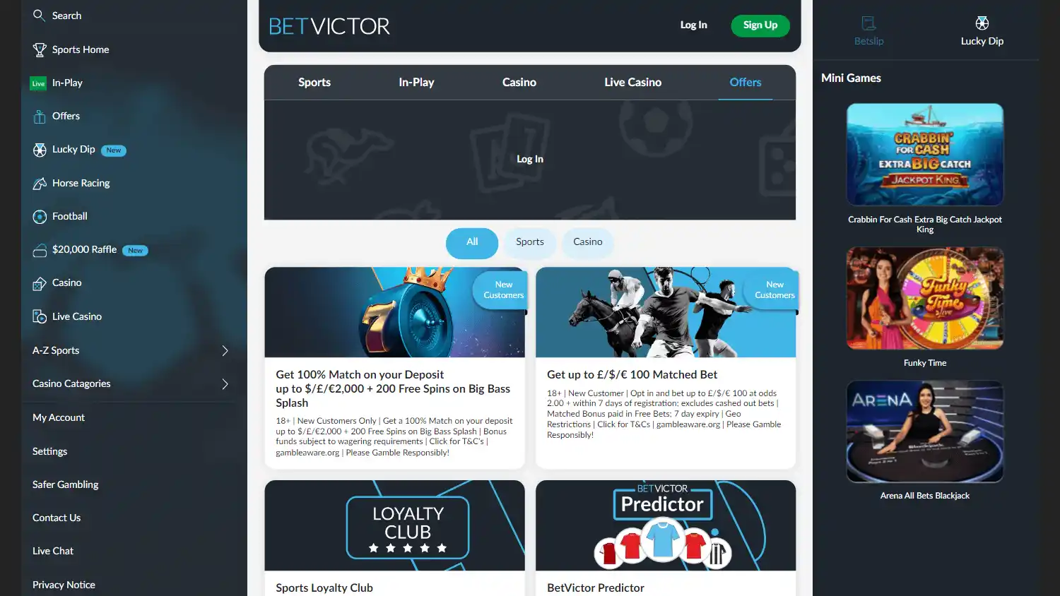 Betvictor Casino screenshot 3
