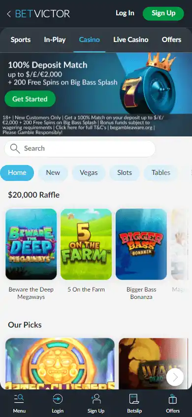 Betvictor Casino screenshot 5