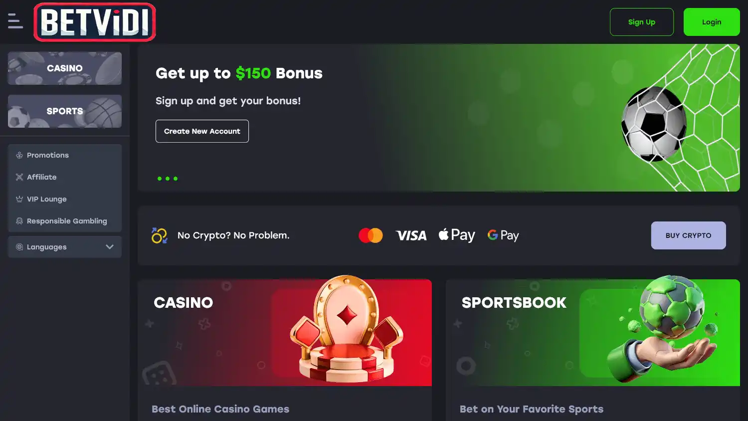 BetVidi Casino screenshot 1