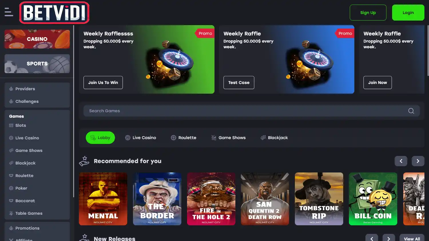 BetVidi Casino screenshot 2