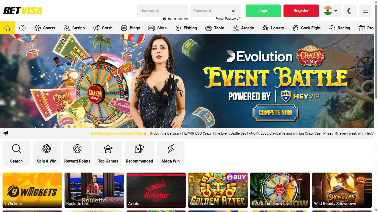 Betvisa Casino screenshot 1