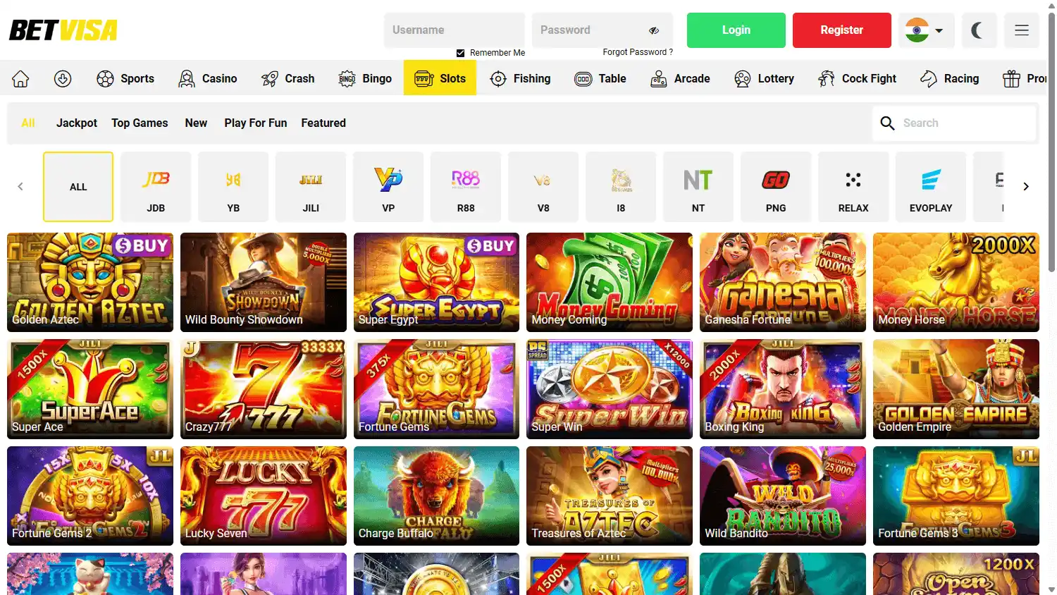 Betvisa Casino screenshot 2