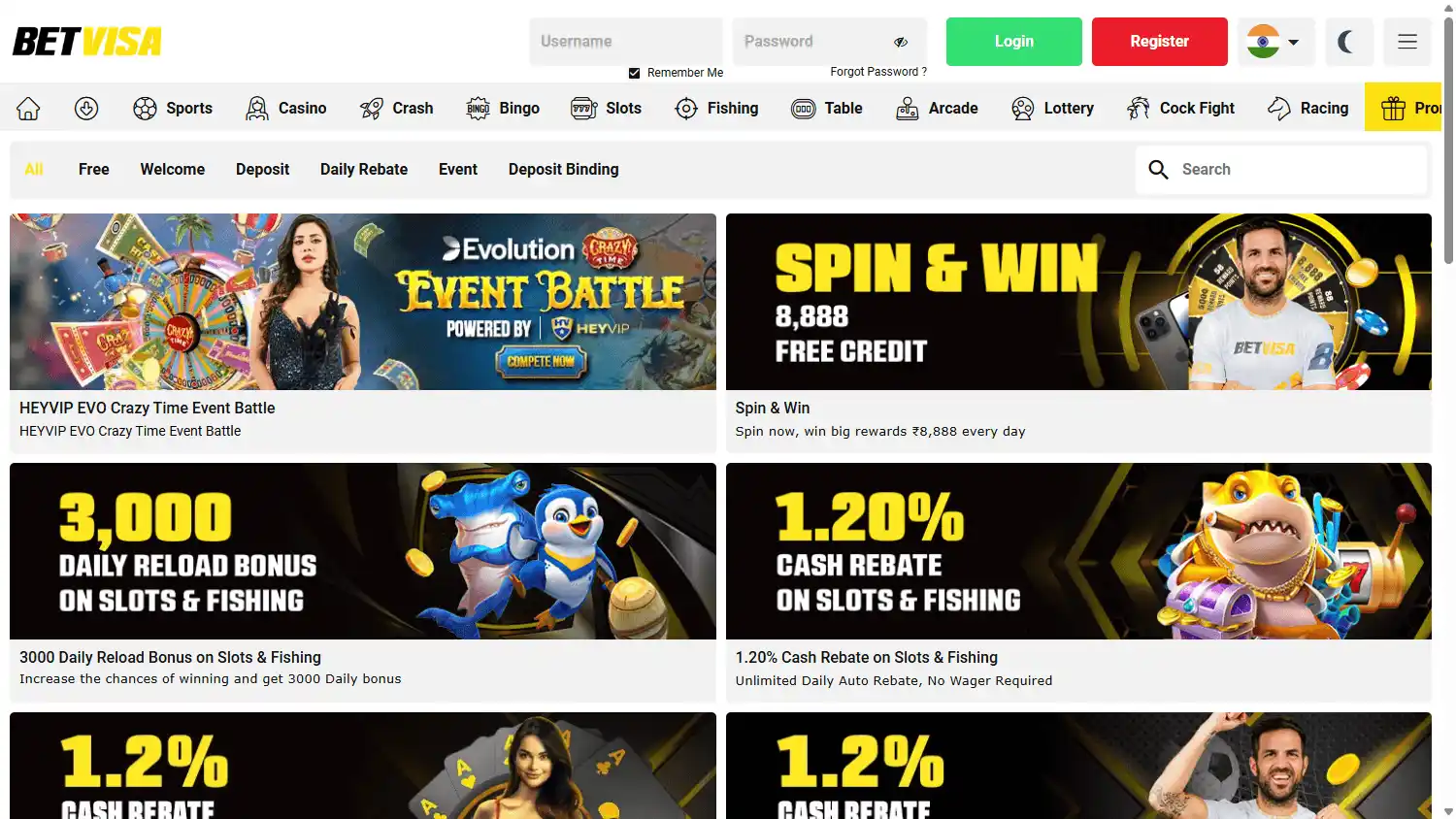 Betvisa Casino screenshot 3